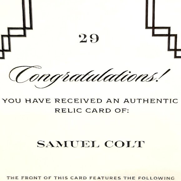 Authentic Samuel Colt Handwriting Relic Piece of History Colt Revolver Inventor - Picture 3 of 4